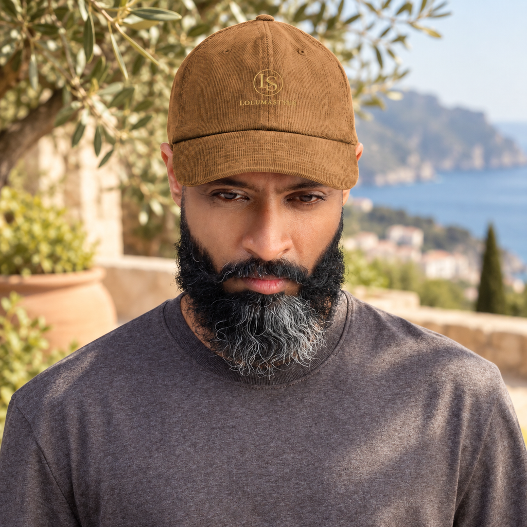 Casquette en Velours Côtelé Camel – LolumaStyle Mallorca