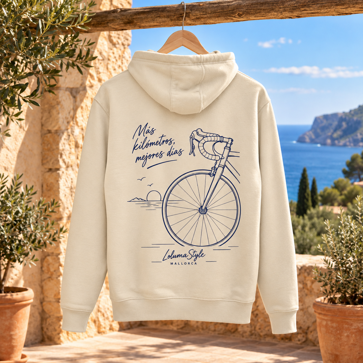 Sweat à capuche Bicicleta 01 – Más kilómetros | Trilogie™ LolumaStyle