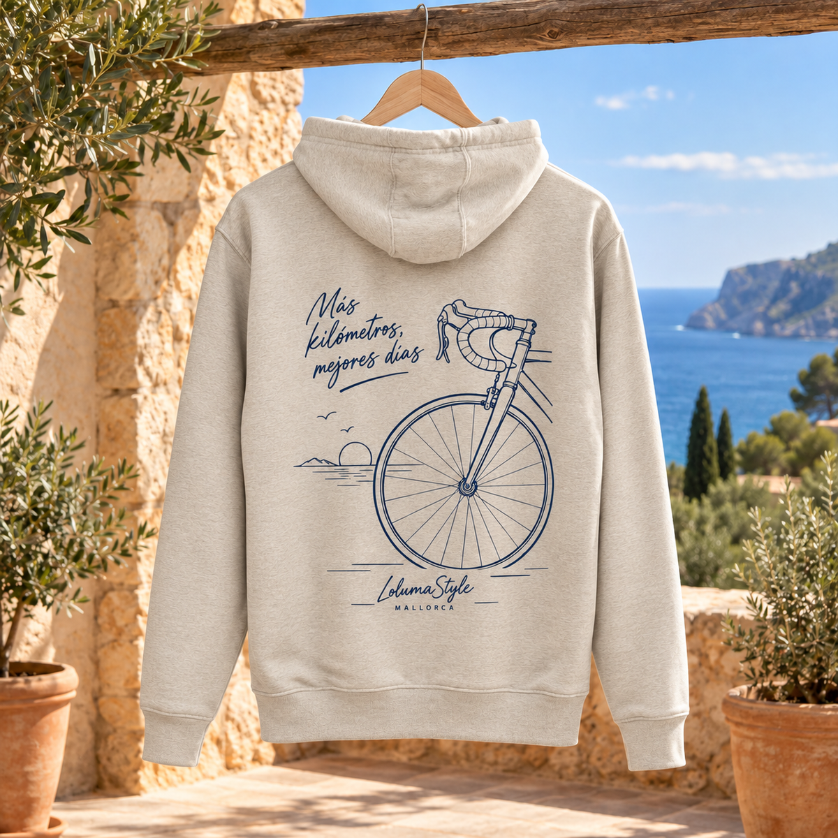 Sweat à capuche Bicicleta 01 – Más kilómetros | Trilogie™ LolumaStyle