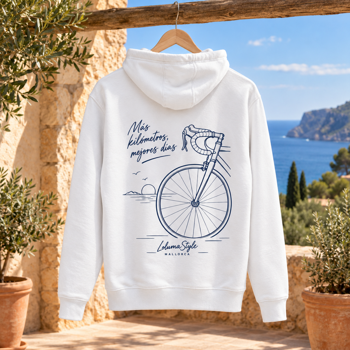 Sweat à capuche Bicicleta 01 – Más kilómetros | Trilogie™ LolumaStyle