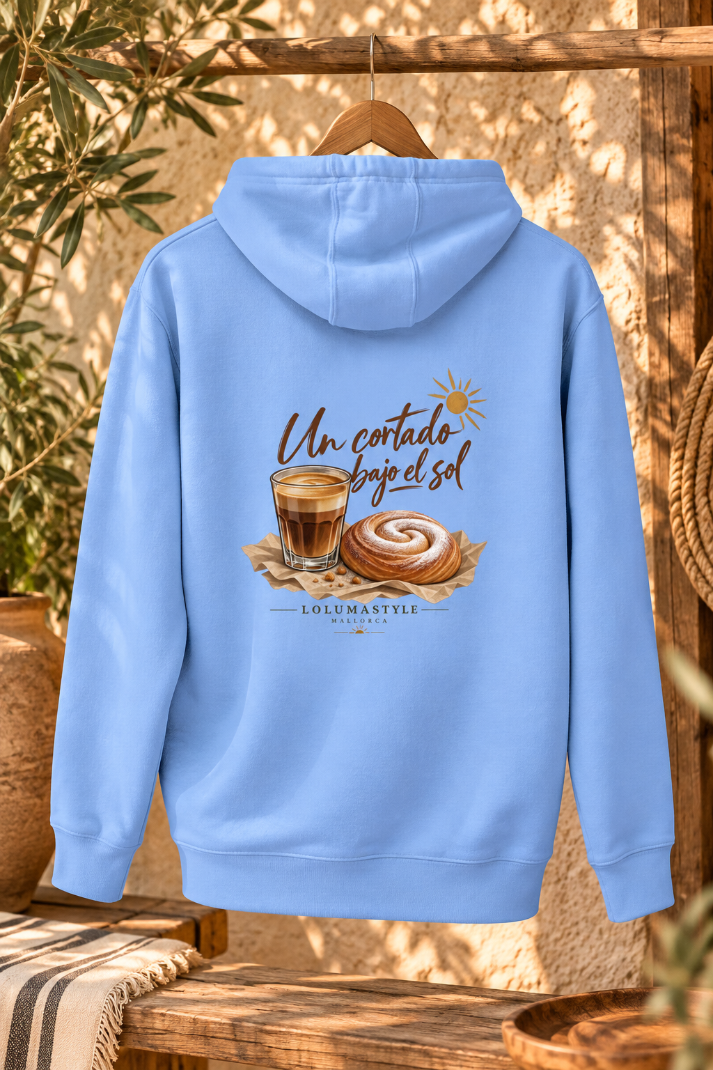 Cortado Mallorca Hoodie – Invierno al Sol™| LolumaStyle Mallorca